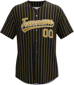 Nom de l'équipe Logo Baseball Jersey Stitched_Printed Chemises boutonnées personnalisées Uniforme de sport pour hommes femmes jeunes Noir et rouge - Product Image 4