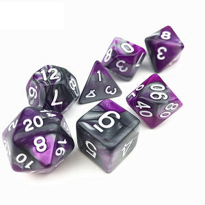 Csulu púrpura gris dados de dos colores juego de mesa de grupo para correr suministro transfronterizo dados digitales de varios lados juego de mesa de dos colores - Product Image 1