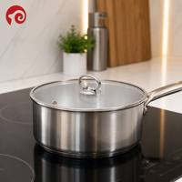 Tutup Panci Kaca Temper Datar Tipe G dengan Bingkai Stainless Steel Tahan Lama, Tahan Panas, Transparan, Ramah Lingkungan untuk Panci dan Wajan