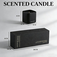 Bougie parfumée carrée colorée dans un coffret cadeau de luxe, parfum longue durée, décoration d'intérieur, bougie aromatique pour créer une ambiance