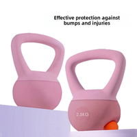 Kettlebell d'entraînement de force en PVC souple antichoc, idéal pour la maison et l'intérieur, disponible en gros