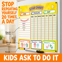 Tableau de récompenses magnétique effaçable à sec pour enfants, écologique, personnalisable, durable et léger, pour la maison, pour la motivation et la responsabilité