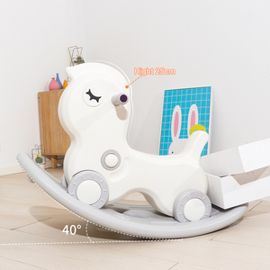 カスタム大型ベビーピンクプラスチックロッキング馬に乗るおもちゃ幼児 & キッズ用モダンデザイン男女兼用CE認定卸売 - Product Image 5