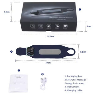 Attelle de poignet portable à microcourant avec coussin chauffant et ceinture de massage, masseur de poignet électrique à impulsions et soulagement thermique pour la ténosynovite - Product Image 5