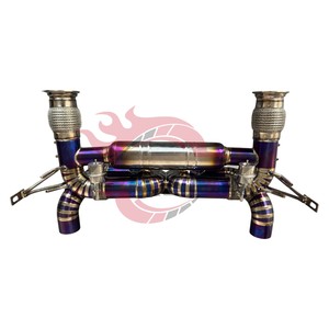 Unidad de Silenciador Vortex de Titanio con Tratamiento Térmico en Color Morado para Lamborghini Huracán STO 5.2L con Kit de Válvula Neumática de Desvío Acústico - Product Image 4