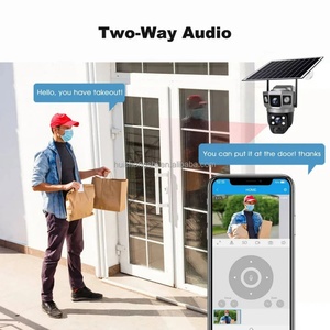 V380 Pro Dual Lens AOV Solar Powered Security <b>Camera</b> Wireless Battery Powered Network Black Light 8MP Dual Lens Solar 4G <b>Camera</b> - Product Image 5