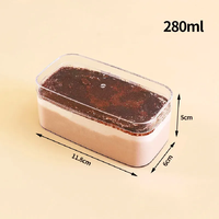 Tiramisu Dessert Container Dessert Cup Boîte à gâteau transparente Boîtes à biscuits de qualité alimentaire avec couvercles