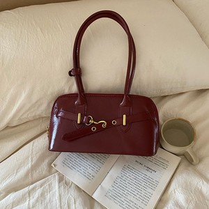 Retro Style Arm Bag Horizontal <b>Square</b> Zipper Closure Brown Wine Red Black Fall 2024 Everyday Use - Product Image 4