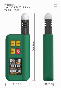 Détecteur d'air intégré 4 en 1 BSIDE GX1, testeur complet, avec fonctions de test pondéré A, B et C, et mesure du niveau sonore - Vert - Product Image 4