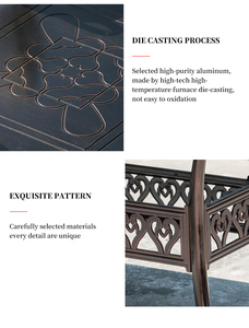 Best Price Cast Aluminum Barbecue Table and <b>Chair</b> Set Outdoor Hotpot Patio Funiture C-A-20 Aluminum Patio Furniture C-A-20 - Product Image 3