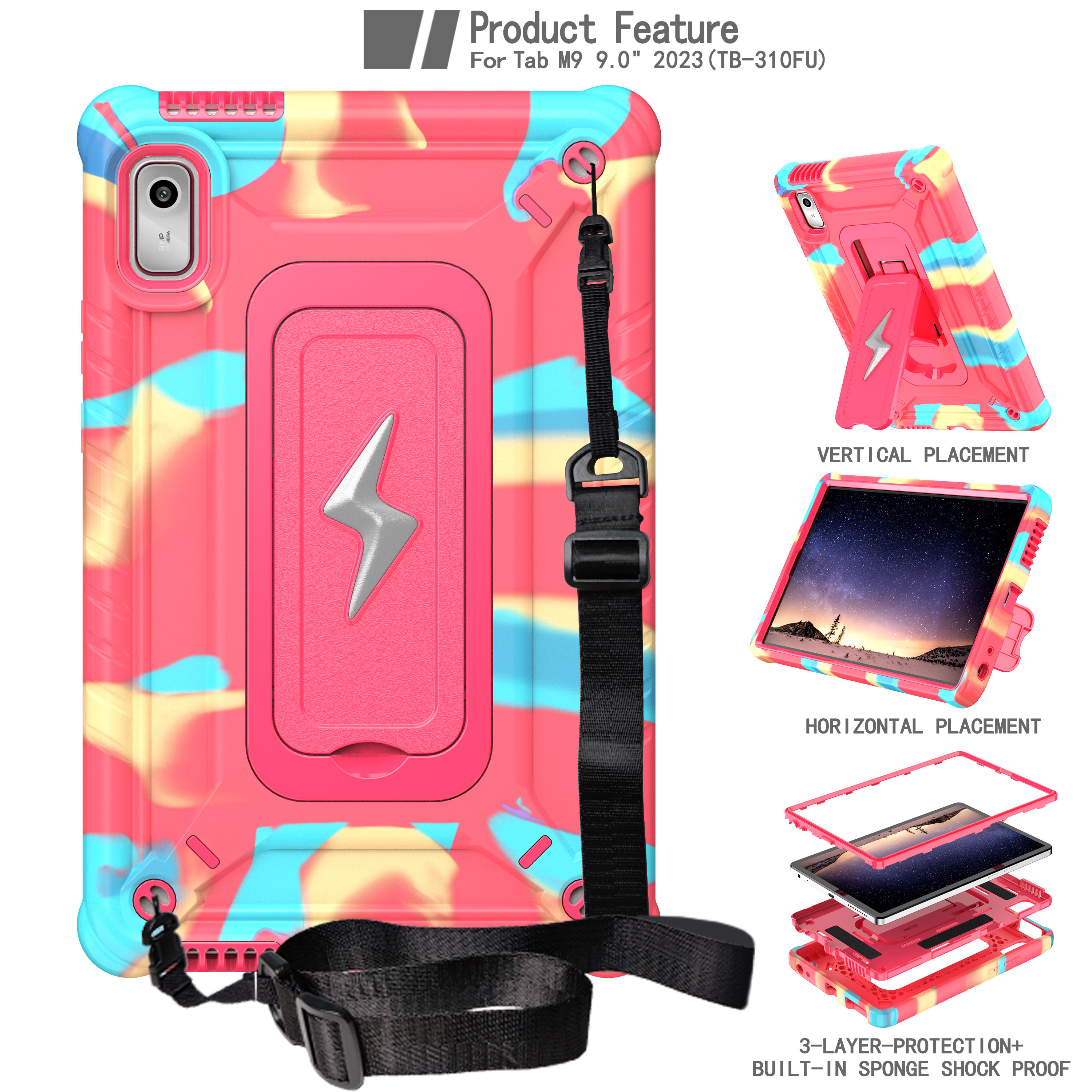 Arcoíris + Rojo Rosado