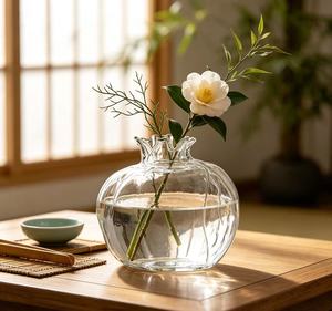Jarrón de Vidrio con Forma de <span class=keywords><strong>Granada</strong></span> Personalizado al por Mayor, Adornos Creativos de Terrario de Vidrio para el Hogar, Hotel, Jarrón de Vidrio Hidropónico - Product Image 1