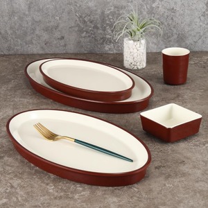 Xiangyuan <b>melamine</b> oval fish <b>plate</b> tableware platter for hotels, restaurants, and commercial use. - Product Image 1