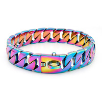 32mm Cuban Link Strong Metal Big Dog Chaîne Colliers En Acier Inoxydable Pet Training Collar Avec Boucle pour Grand Pitbull Bulldog