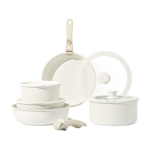 Modern 5-Piece Eco-Friendly Nonstick Kitchen Cookware Set Forged Aluminum Pots <strong>Pans</strong> Healthy Ceramic Removable <strong>Pan</strong> <strong>Handle</strong> for - Product Image 2