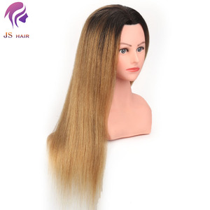 Ombre Couleur Femme <span class=keywords><strong>Cheveux</strong></span> Tête Pratique Perruque Salon Formation Poupée avec Épaules 100% <span class=keywords><strong>Cheveux</strong></span> Humains Mannequin - Product Image 4