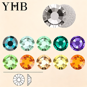 YHB Cristales de Diamantes de Imitación de Alta Calidad con Reverso Plateado, No Termofijables, de Cristal para Coser DIY - Product Image 1