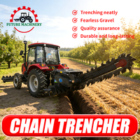 Máquina de Cavar Zanjas con Cadena para Tractor PTO, Uso Agrícola y de Construcción, Equipo de Excavación de Zanjas de Grado Industrial y Duradero