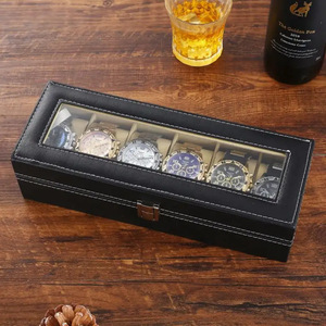 Montre à quartz de luxe haut de gamme pour homme, bracelet en acier inoxydable de 22 mm de largeur, boîtier en alliage, cadran en verre, idéale pour un cadeau de fête, coffret de six pièces - Product Image 1