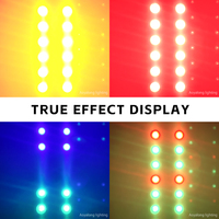 Lot de 6 projecteurs LED carrés à effet stroboscopique et wash, en aluminium, DMX, pour éclairage de scène, théâtre, bar, avec étui disponible