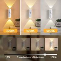 Lampe murale LED à commande tactile, alimentée par batterie, changeant de couleur, blanc chaud et froid, design minimaliste pour l'éclairage nocturne de la chambre