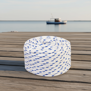 Corde marine en polypropylène blanc, diamètre 0,55 pouce, longueur 1968,5 pouces, pour l'attelage et l'amarrage des bateaux - Product Image 2