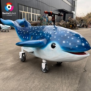 Manège Électrique Requin Baleine 1,7-1,9M de Longueur, Voiture Robot Amusante pour Enfants, Trottinette Animale à Batterie pour Centre Commercial - Product Image 3