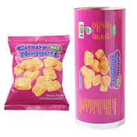 Rouleau de film personnalisé pour snacks, idéal pour l'emballage automatique de nuggets croustillants, film d'emballage en aluminium laminé