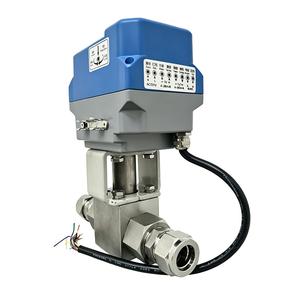 วาล์วบอลไฟฟ้าแรงดันสูง DN15-DN50 แบบปรับค่าได้ 4-20mA ผลิตจากสแตนเลส 316L แบบ 3 ทาง ชนิดลูกลอย - Product Image 1