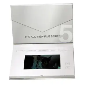 5 Inch Screen New Product Ideas 2024 Unique Wedding Invitation Cards Softcover Material With USB