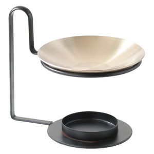 T250734 Four d'aromathérapie à disque doré noir <span class=keywords><strong>Lampe</strong></span> <span class=keywords><strong>chauffante</strong></span> à huile essentielle pour la fusion de cire domestique pour encens Amazon - Product Image 5