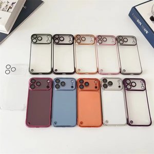Coque de téléphone ultra-fine transparente sans cadre pour iPhone 18 17 Pro Max 18Pro 17Pro avec protection d'objectif transparente et antichoc - Product Image 2