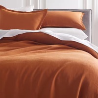 Parure de lit 3 pièces Queen 100 % lin écologique respirante super douce et rafraîchissante pour toutes les saisons
