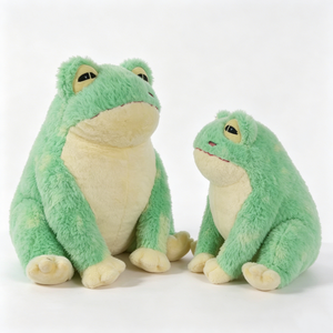 Sac à dos en peluche grenouille verte personnalisé, design assis, rembourrage en coton PP, taille 51cm-99cm - Product Image 3