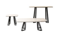 Table de console élégante de pieds en métal de concepteur moderne nordique de dessus blanc pour l'usage de salon et d'atelier