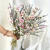 Bouquet de lavande séchée préservée, décoration florale bohème pour anniversaire, cadeau de mariage, ou arrangement floral
