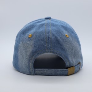 Casquette de baseball en jean délavé à 6 panneaux, confortable pour la course en extérieur, style papa, avec un look sportif et formel, effet vieilli - Product Image 5