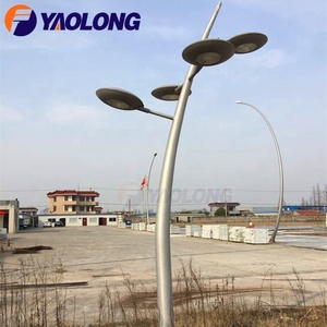 Yaolong Nhúng Nóng Mạ Kẽm Chất Lượng Cao Thiết Kế Cột Đèn Thép Không Gỉ Ngoài Trời Đường Ánh Sáng Cực - Product Image 5