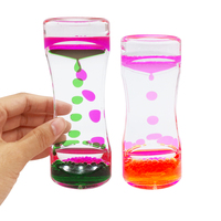 Meilleures ventes : Jouet de relaxation et d'activités pour enfants, sablier liquide à mouvement sensoriel, double couleur, sablier liquide