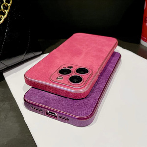 Funda para Teléfono con Textura de Cuero en Todas las Esquinas para iPhone 17 Pro Max, 16 Pro, con Protector de Lente Integrado para 15 Pro y Diseño de Mezclilla - Product Image 3