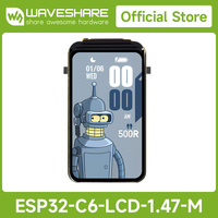 Papan Pengembangan Layar Chipboard Waveshare ESP32-C6-LCD-1.47-M, Prosesor Single-core 160mhz 172 320, Layar 262k