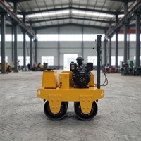 Compacteur vibrant mini puissant de 5,5 ch, moteur diesel Changchai, pour le compactage de sable, gravier et travaux municipaux.