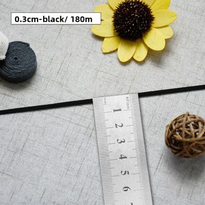 Bande élastique large épaissie à haute élasticité, élastique <span class=keywords><strong>plat</strong></span> pour ceinture de pantalon, bande élastique fine, souple et noire pour pa - Product Image 5
