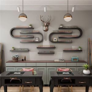 ชั้นวางยาทาเล็บติดผนังไม้สีขาวสำหรับร้านเสริมสวยสมัยใหม่ - Product Image 3