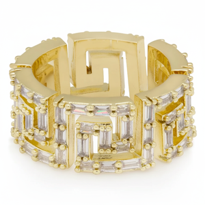 Anillo de Hip Hop para hombre de diseño moderno, exclusivo oro amarillo de 14 quilates con diamantes cultivados en laboratorio, estilo helado para boda - Product Image 1