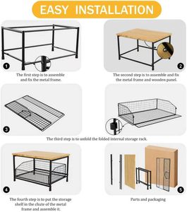 Soporte para Microondas <span class=keywords><strong>con</strong></span> Cesta de Almacenamiento Inferior, para <span class=keywords><strong>Cocina</strong></span> u Oficina, sin Ruedas, Estante para Artículos Diversos - Product Image 4