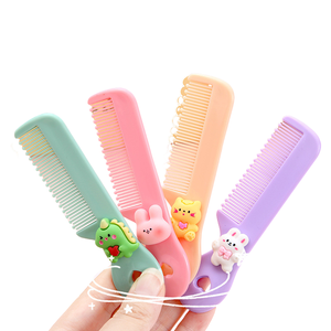 Simpatico cartone animato portatile Mini pettine per i bambini per la frangia e capelli rotti testa rotonda pettine per neonati - Product Image 3