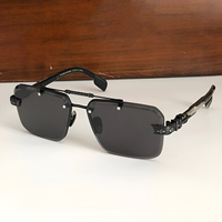 8277 grand cadre Temple surdimensionné pare-soleil nouveau carré Vintage léger hommes 2025 marque de luxe élégant dames lunettes de soleil