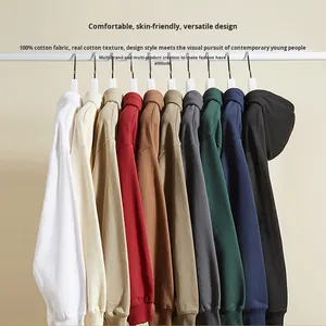 Sudadera con Capucha Estampada de Algodón con Logotipo Personalizado para Hombre, Sudadera de Alta Calidad, Gruesa, Talla Grande, Diseño Personalizado con Letras - Product Image 1