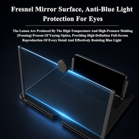 Support de loupe d'écran de téléphone en acrylique personnalisé avec fente pour téléphone, amplificateur d'écran portable pour la protection des yeux, idéal pour regarder des films